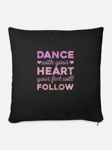 Ballett - Sofakissenbezug 45 x 45 cm - Schwarz