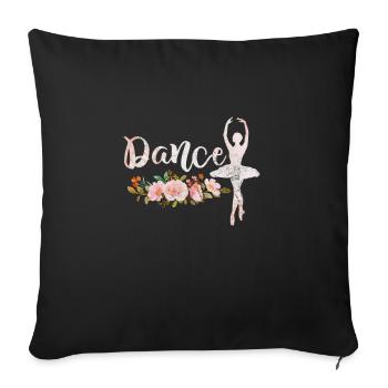 Ballet - Sofa pillowcase 17,3'' x 17,3'' (45 x 45 cm) - black - Front