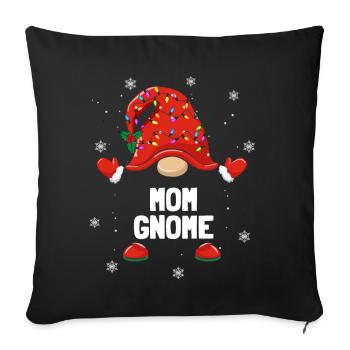 Noël Nain Maman Gnome Noël Familles de Noël - Housse de coussin décorative 45 x 45 cm - noir - Devant