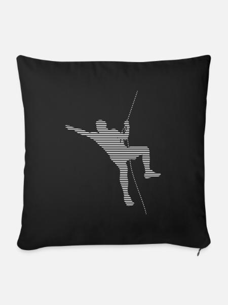 Klettern - Sofakissenbezug 45 x 45 cm - Schwarz