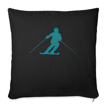 Ski - Sofa pillowcase 17,3'' x 17,3'' (45 x 45 cm) - black - Front