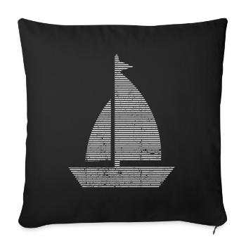 Segeln - Sofakissenbezug 45 x 45 cm - Schwarz - Vorne