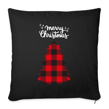 Joyeux Noël Drôle de Chemise de Noël - Housse de coussin décorative 45 x 45 cm - noir - Devant