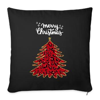 Joyeux Noël Drôle de Chemise de Noël - Housse de coussin décorative 45 x 45 cm - noir - Devant