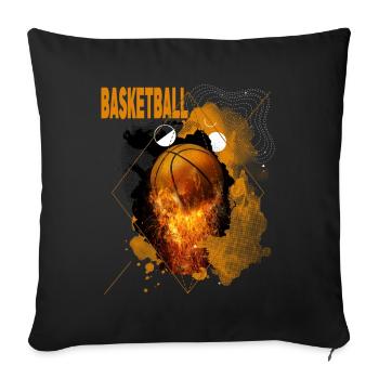 Basketball Fire Basketball Player Dunking Sport Retro - Sofa pillowcase 17,3'' x 17,3'' (45 x 45 cm) - black - Front