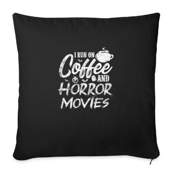 Coffee Horror - Sofa pillowcase 17,3'' x 17,3'' (45 x 45 cm) - black - Front