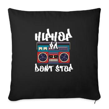 Hip Hop Rap Music Rapper Hiphop Gift - Sofa pillowcase 17,3'' x 17,3'' (45 x 45 cm) - black - Front