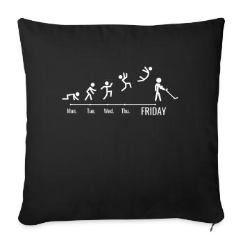 Detectorists Sondler probe weekend - Sofa pillowcase 17,3'' x 17,3'' (45 x 45 cm) - black - Front
