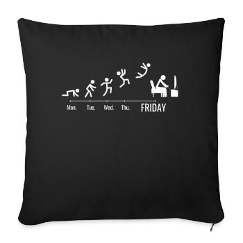 Gamer PC games gaming consoles gaming weekend - Sofa pillowcase 17,3'' x 17,3'' (45 x 45 cm) - black - Front