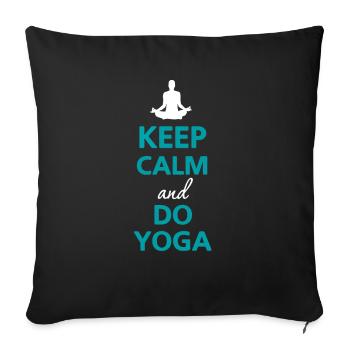 Keep Calm And Do Yoga - Yoga Love - Sofa pillowcase 17,3'' x 17,3'' (45 x 45 cm) - black - Front