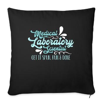 Lab Technician Medical Laboratory Loves Healthcare - Sofakissenbezug 45 x 45 cm - Schwarz - Vorne