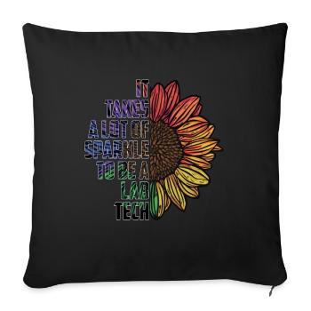 Technicien de laboratoire Il faut beaucoup de scientifique médical - Housse de coussin décorative 45 x 45 cm - noir - Devant