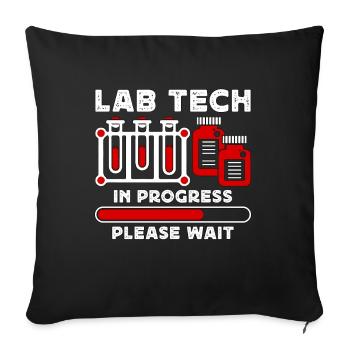 Lab Technician Lab Tech In Healthcare Laboratory - Sofakissenbezug 45 x 45 cm - Schwarz - Vorne