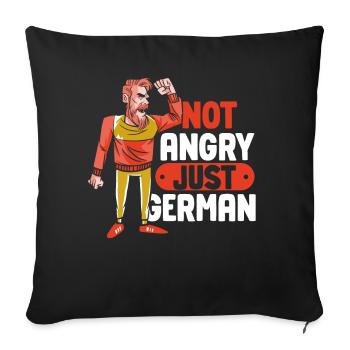 Not angry only German Germany's voice - Sofa pillowcase 17,3'' x 17,3'' (45 x 45 cm) - black - Front