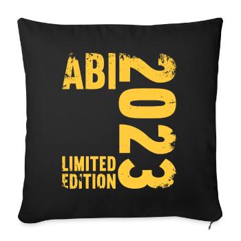Abitur Gymnasium Women and Men Abi 2023 - Sofa pillowcase 17,3'' x 17,3'' (45 x 45 cm) - black - Front
