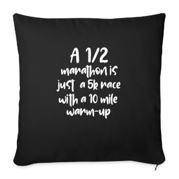 Run - Sofa pillowcase 17,3'' x 17,3'' (45 x 45 cm) - black - Front