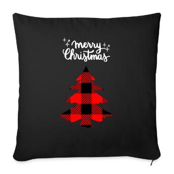 Joyeux Noël Drôle de Chemise de Noël - Housse de coussin décorative 45 x 45 cm - noir - Devant