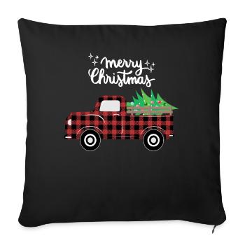 Joyeux Noël Drôle de Chemise de Noël - Housse de coussin décorative 45 x 45 cm - noir - Devant