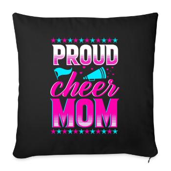 Cheerleading Mutter Cheerleader Eltern - Sofakissenbezug 45 x 45 cm - Schwarz - Vorne