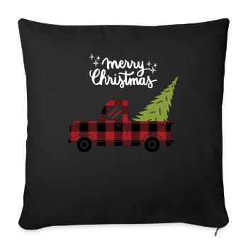 Joyeux Noël Drôle de Chemise de Noël - Housse de coussin décorative 45 x 45 cm - noir - Devant