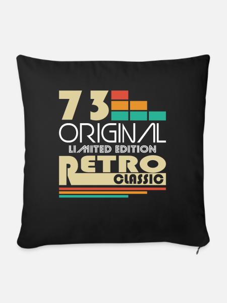 50. Geburtstag Original 1973 Limited Edition - Sofakissenbezug 45 x 45 cm - Schwarz