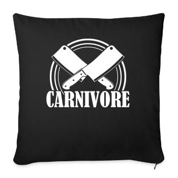 Boucher Viande Grillade Boucherie Boucherie - Housse de coussin décorative 45 x 45 cm - noir - Devant