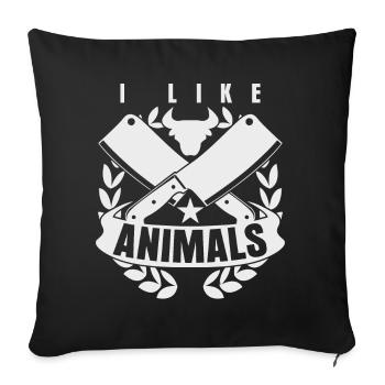 Griller Carnivore Meat Butcher Grill - Housse de coussin décorative 45 x 45 cm - noir - Devant
