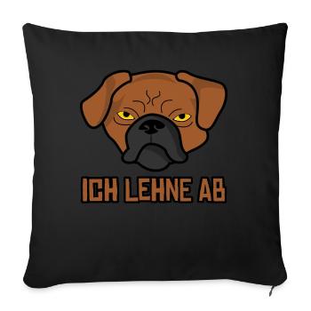 I refuse dog - Sofa pillowcase 17,3'' x 17,3'' (45 x 45 cm) - black - Front