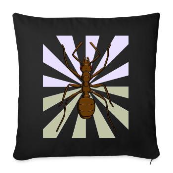 Ant Christmas Gift Birthday Gift - Sofa pillowcase 17,3'' x 17,3'' (45 x 45 cm) - black - Front