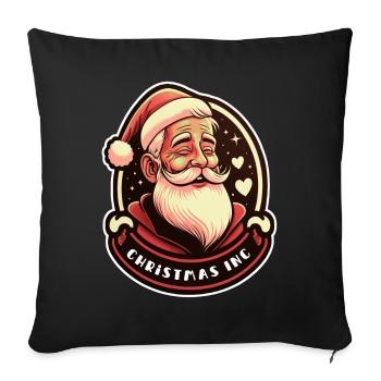 Christmas Inc / Santa Claus / Christmas - Sofa pillowcase 17,3'' x 17,3'' (45 x 45 cm) - black - Front
