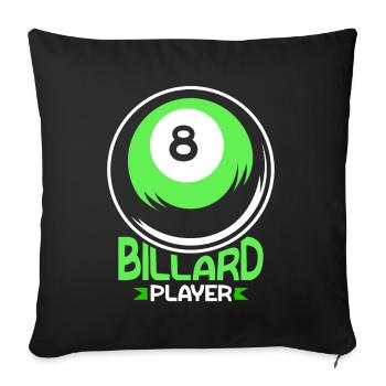 Billiard Player Lovers Billiard Pool - Sofa pillowcase 17,3'' x 17,3'' (45 x 45 cm) - black - Front