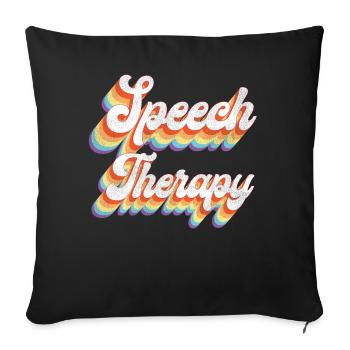 Speech Therapist Therapy Assistant - Sofa pillowcase 17,3'' x 17,3'' (45 x 45 cm) - black - Front