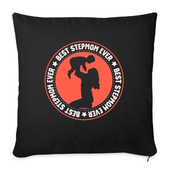Beste Stiefmutter Aller Zeiten Kind Ziehmutter - Sofakissenbezug 45 x 45 cm - Schwarz - Vorne