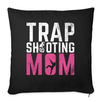 Clay Pigeon Shooting & Funny Sport Shooter Clay Pigeons - Housse de coussin décorative 45 x 45 cm - noir - Devant