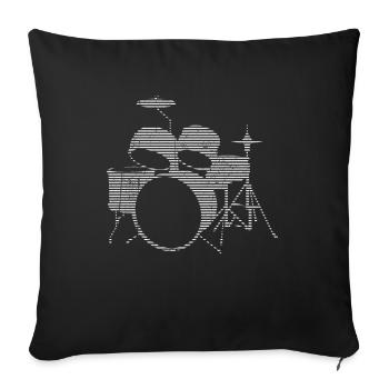 Percussion - Sofa pillowcase 17,3'' x 17,3'' (45 x 45 cm) - black - Front