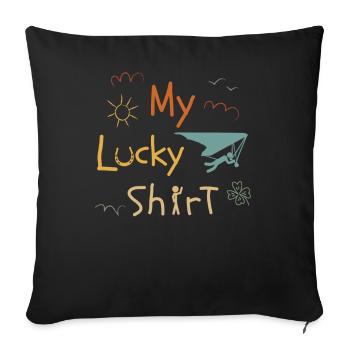 Deltaplane Delta Glider Delta Deltaplane Vintage - Housse de coussin décorative 45 x 45 cm - noir - Devant