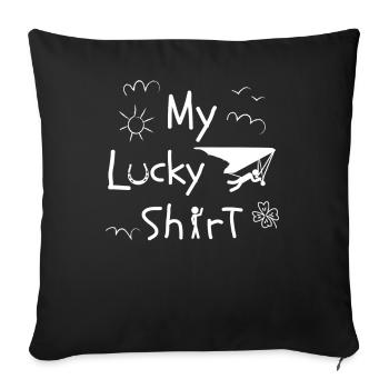Hang Glider Delta Glider Hang Glider Funny - Sofa pillowcase 17,3'' x 17,3'' (45 x 45 cm) - black - Front