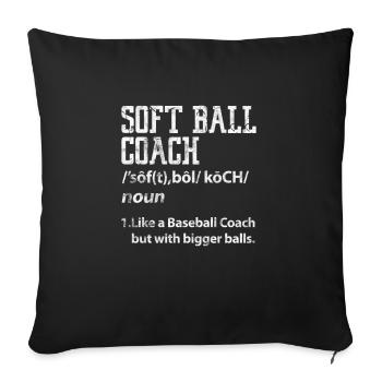 Softball Coach - Sofakissenbezug 45 x 45 cm - Schwarz - Vorne