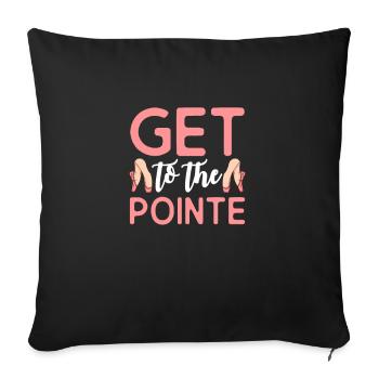 Ballett Ballerina Ballet-Tänzerin Tanzen Geschenk - Sofakissenbezug 45 x 45 cm - Schwarz - Vorne