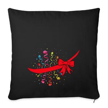 Carnival Confetti Fasnacht Costume Set Pregnant Women - Sofa pillowcase 17,3'' x 17,3'' (45 x 45 cm) - black - Front