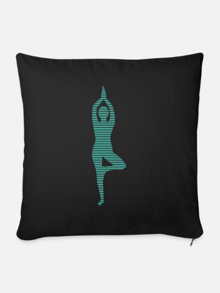 Yoga - Sofakissenbezug 45 x 45 cm - Schwarz