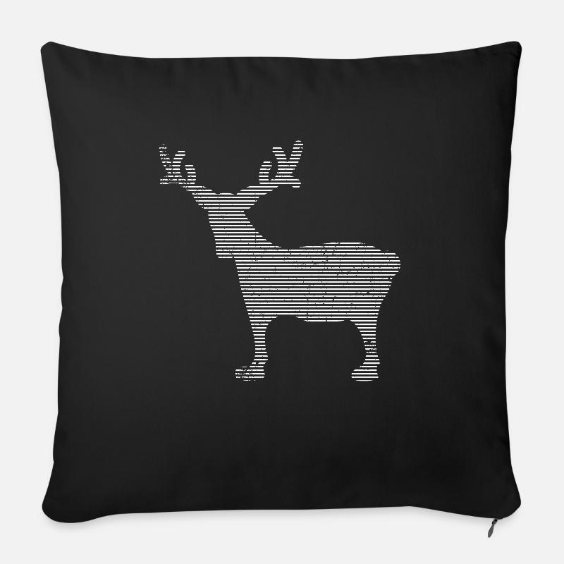 Elch - Sofakissenbezug 45 x 45 cm - Schwarz