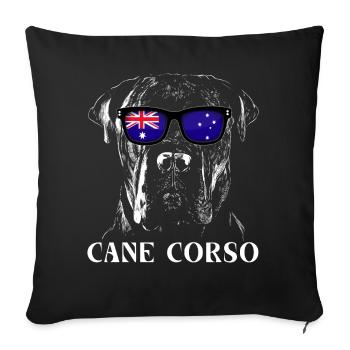 Cane Corso Dog Australia Australian Flag - Sofakissenbezug 45 x 45 cm - Schwarz - Vorne