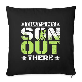 C’est mon fils là-bas tennis - Housse de coussin décorative 45 x 45 cm - noir - Devant