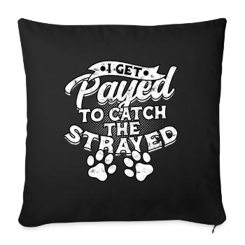 Sauvetage animal Bien-être animal Chien Chat Animal de compagnie Li - Housse de coussin décorative 45 x 45 cm - noir - Devant