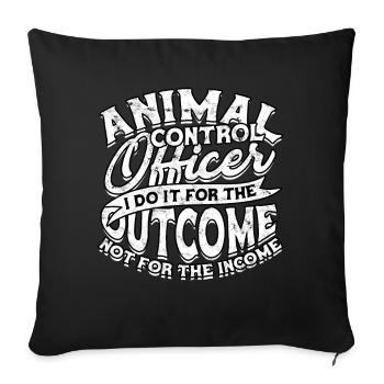 animal rescue animal welfare dog cat animal pet li - Sofa pillowcase 17,3'' x 17,3'' (45 x 45 cm) - black - Front