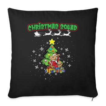 Christmas Squad X-Mas Animals Family Matching Xmas - Sofa pillowcase 17,3'' x 17,3'' (45 x 45 cm) - black - Front