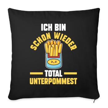 Ich Bin Schon Wieder Total Unterpommest - Sofakissenbezug 45 x 45 cm - Schwarz - Vorne