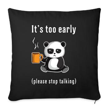 Panda Panda Bear Bear Mignon Big Animal Gift Idea - Housse de coussin décorative 45 x 45 cm - noir - Devant