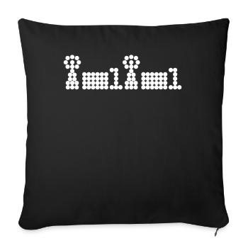 Amateur Radio Pixel Graphic Radio - Housse de coussin décorative 45 x 45 cm - noir - Devant
